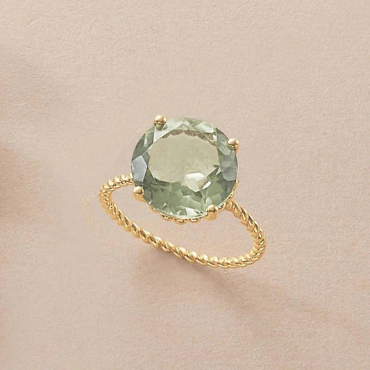 CANNER Green Apple Silver Rings | Elegant 18K Gold Minimalist - My Web Bazaar