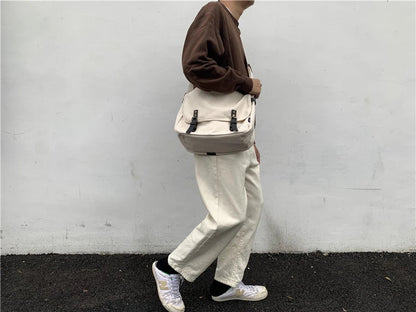 Causal Men‘s Bag Flap Buckle Shoulder Men Bag Japanese Teenager School Sling Man Streetwear Men Travel Cross Bags for Men - My Web Bazaar