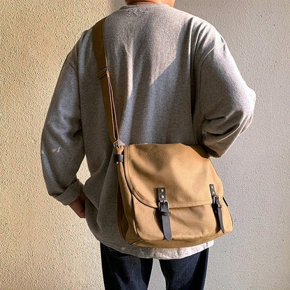 Causal Men‘s Bag Flap Buckle Shoulder Men Bag Japanese Teenager School Sling Man Streetwear Men Travel Cross Bags for Men - My Web Bazaar