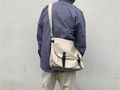 Causal Men‘s Bag Flap Buckle Shoulder Men Bag Japanese Teenager School Sling Man Streetwear Men Travel Cross Bags for Men - My Web Bazaar