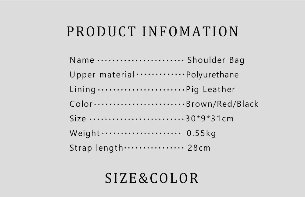 Classic Style Women's Shoulder Bag | Large Capacity Fashion Tote - My Web Bazaar