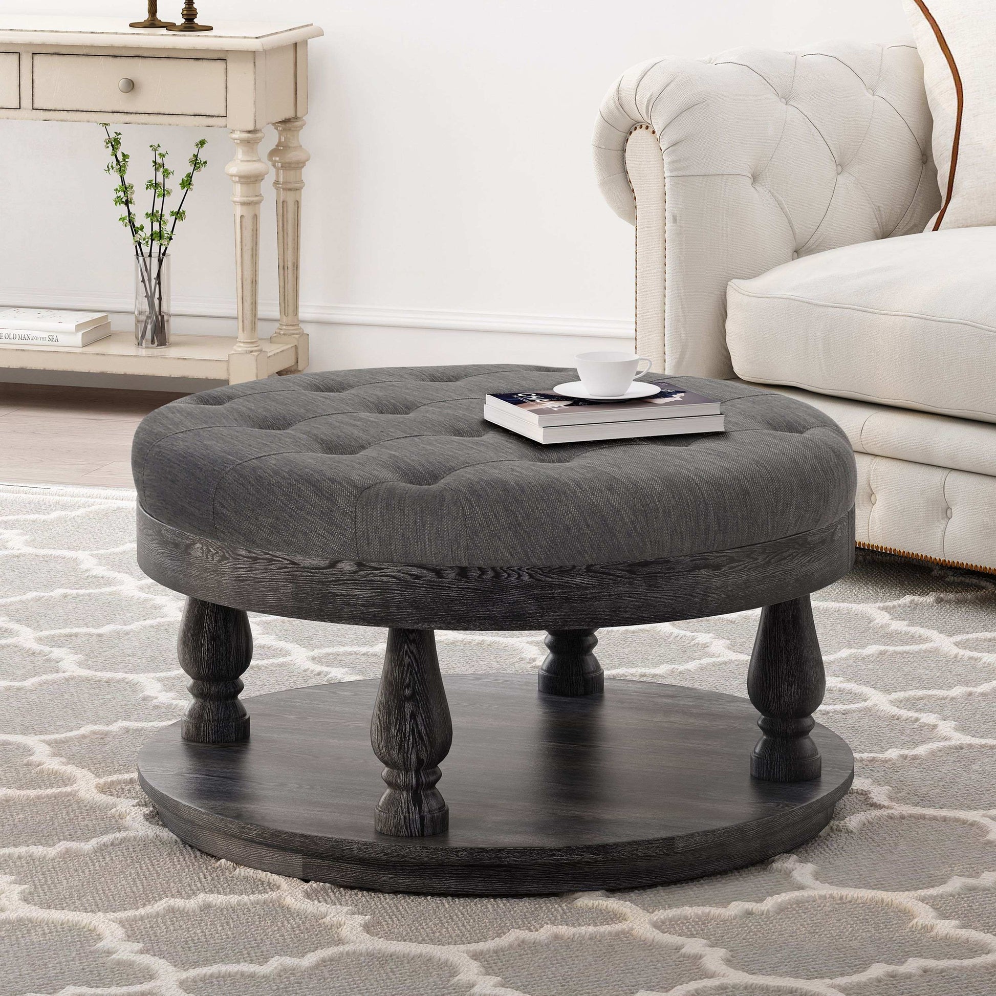 Contemporary Upholstered Ottoman | Stylish Comfort for Homes - My Web Bazaar