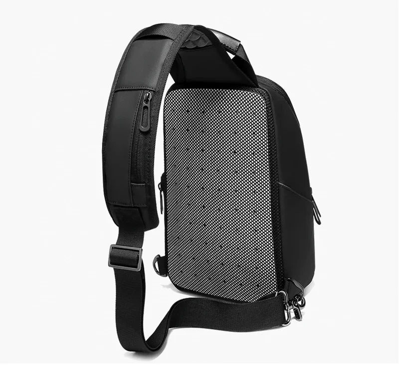 EURCOOL Messenger Bag for Men 9.7” iPad Chest Pocket Crossbody Waterproof Multi - Function Shoulder n1910 - My Web Bazaar