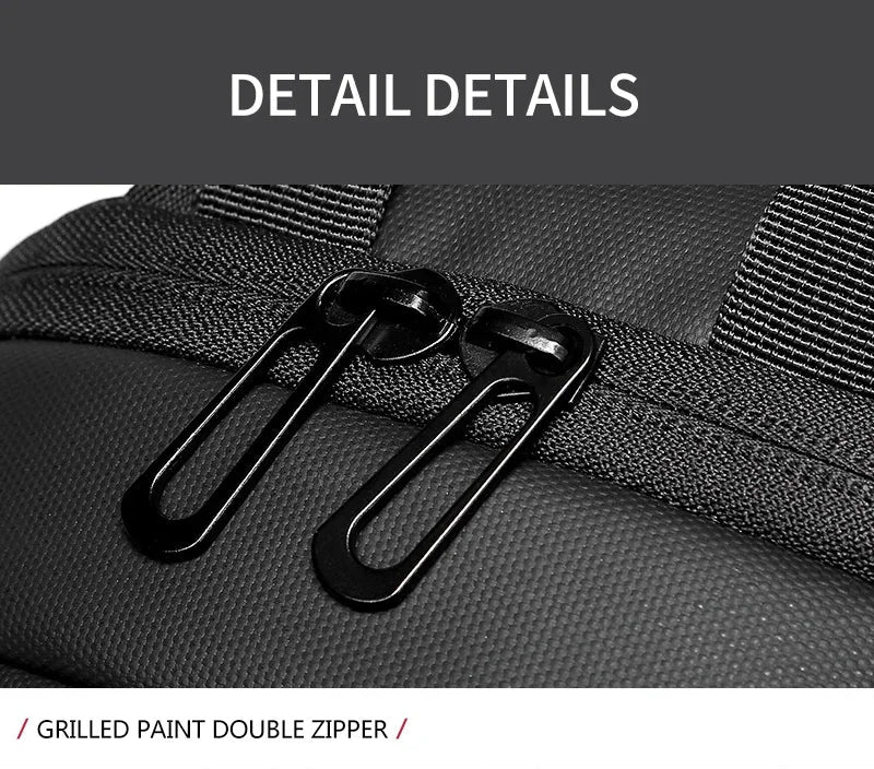 EURCOOL Messenger Bag for Men 9.7” iPad Chest Pocket Crossbody Waterproof Multi - Function Shoulder n1910 - My Web Bazaar