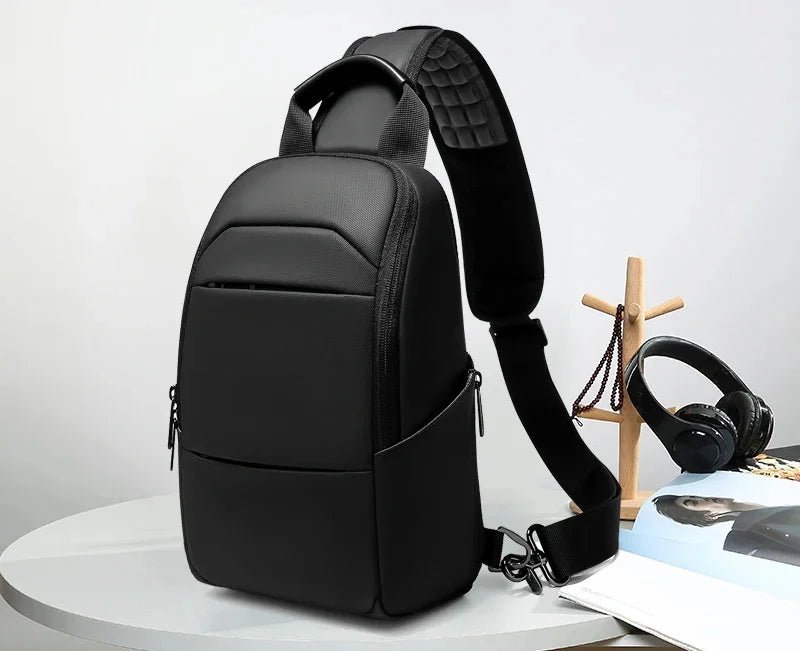 EURCOOL Messenger Bag for Men 9.7” iPad Chest Pocket Crossbody Waterproof Multi - Function Shoulder n1910 - My Web Bazaar