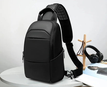 EURCOOL Messenger Bag for Men 9.7” iPad Chest Pocket Crossbody Waterproof Multi - Function Shoulder n1910 - My Web Bazaar