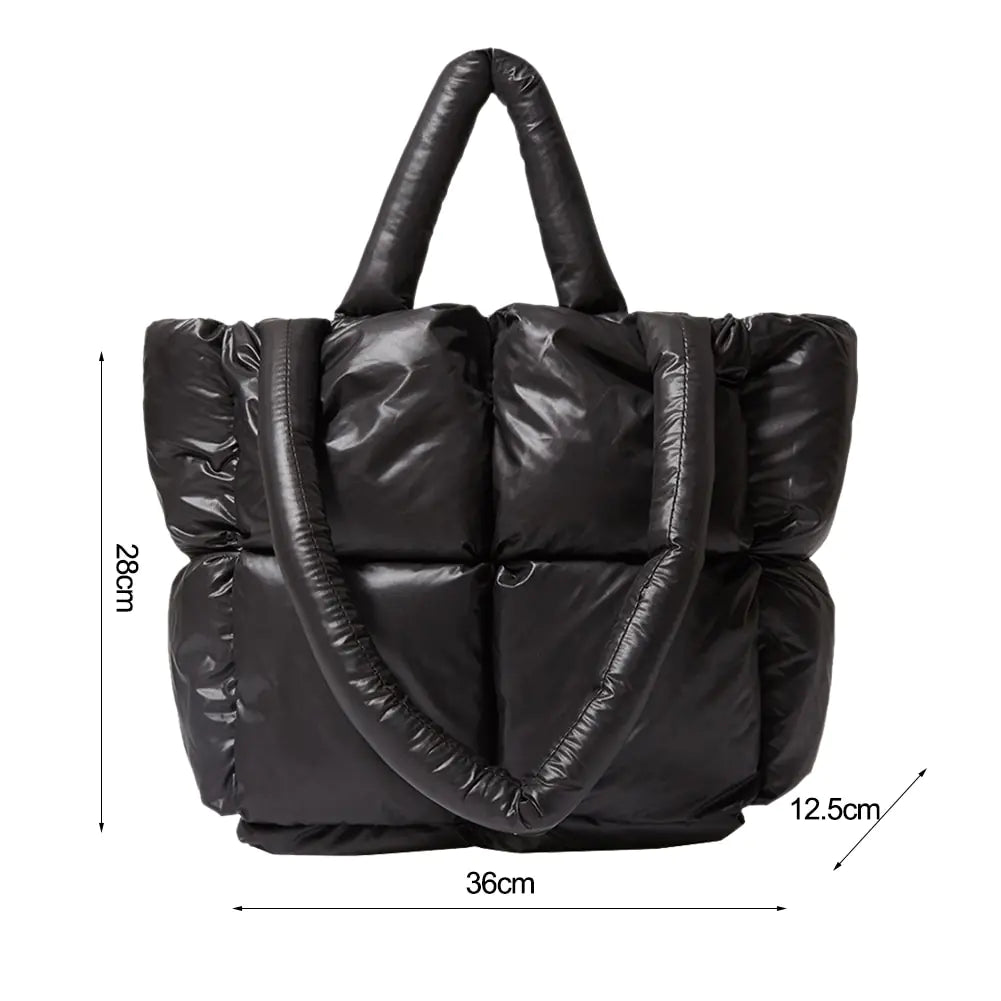 Fashion Large Tote Padded Handbag | Quilted Designer Bag for Women – Winter Collection - My Web Bazaar