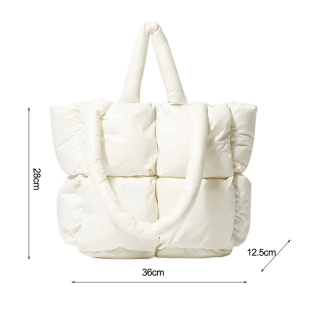 Fashion Large Tote Padded Handbag | Quilted Designer Bag for Women – Winter Collection - My Web Bazaar