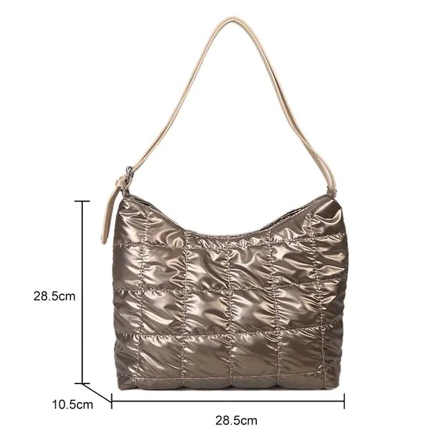 Fashion Large Tote Padded Handbag | Quilted Designer Bag for Women – Winter Collection - My Web Bazaar