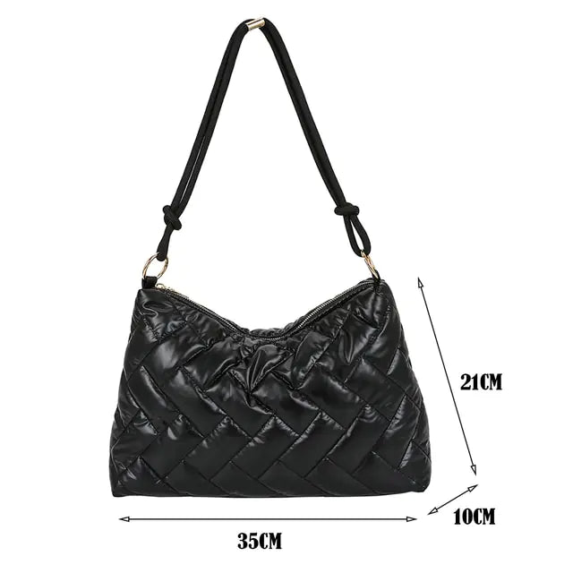 Fashion Large Tote Padded Handbag | Quilted Designer Bag for Women – Winter Collection - My Web Bazaar