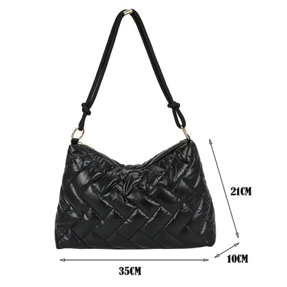 Fashion Large Tote Padded Handbag | Quilted Designer Bag for Women – Winter Collection - My Web Bazaar