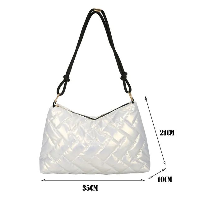Fashion Large Tote Padded Handbag | Quilted Designer Bag for Women – Winter Collection - My Web Bazaar