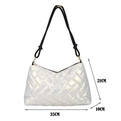 Fashion Large Tote Padded Handbag | Quilted Designer Bag for Women – Winter Collection - My Web Bazaar