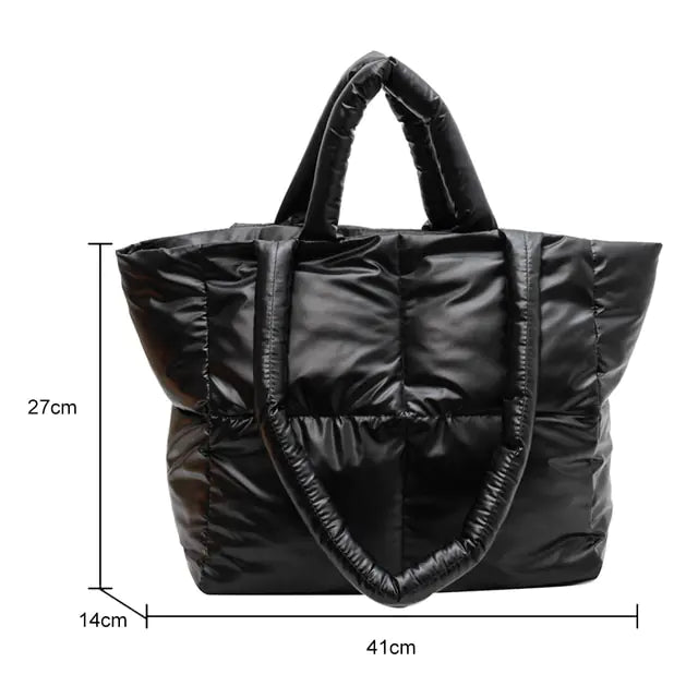 Fashion Large Tote Padded Handbag | Quilted Designer Bag for Women – Winter Collection - My Web Bazaar