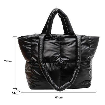 Fashion Large Tote Padded Handbag | Quilted Designer Bag for Women – Winter Collection - My Web Bazaar