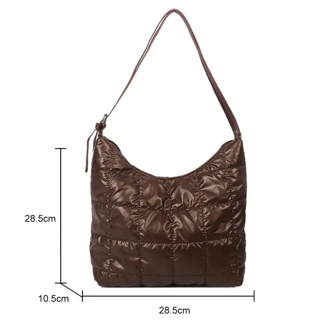 Fashion Large Tote Padded Handbag | Quilted Designer Bag for Women – Winter Collection - My Web Bazaar