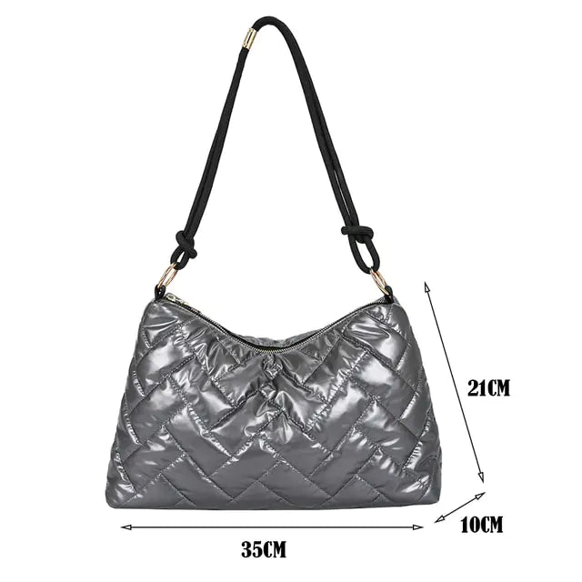 Fashion Large Tote Padded Handbag | Quilted Designer Bag for Women – Winter Collection - My Web Bazaar