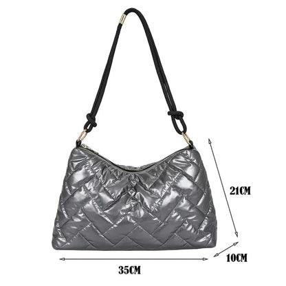 Fashion Large Tote Padded Handbag | Quilted Designer Bag for Women – Winter Collection - My Web Bazaar