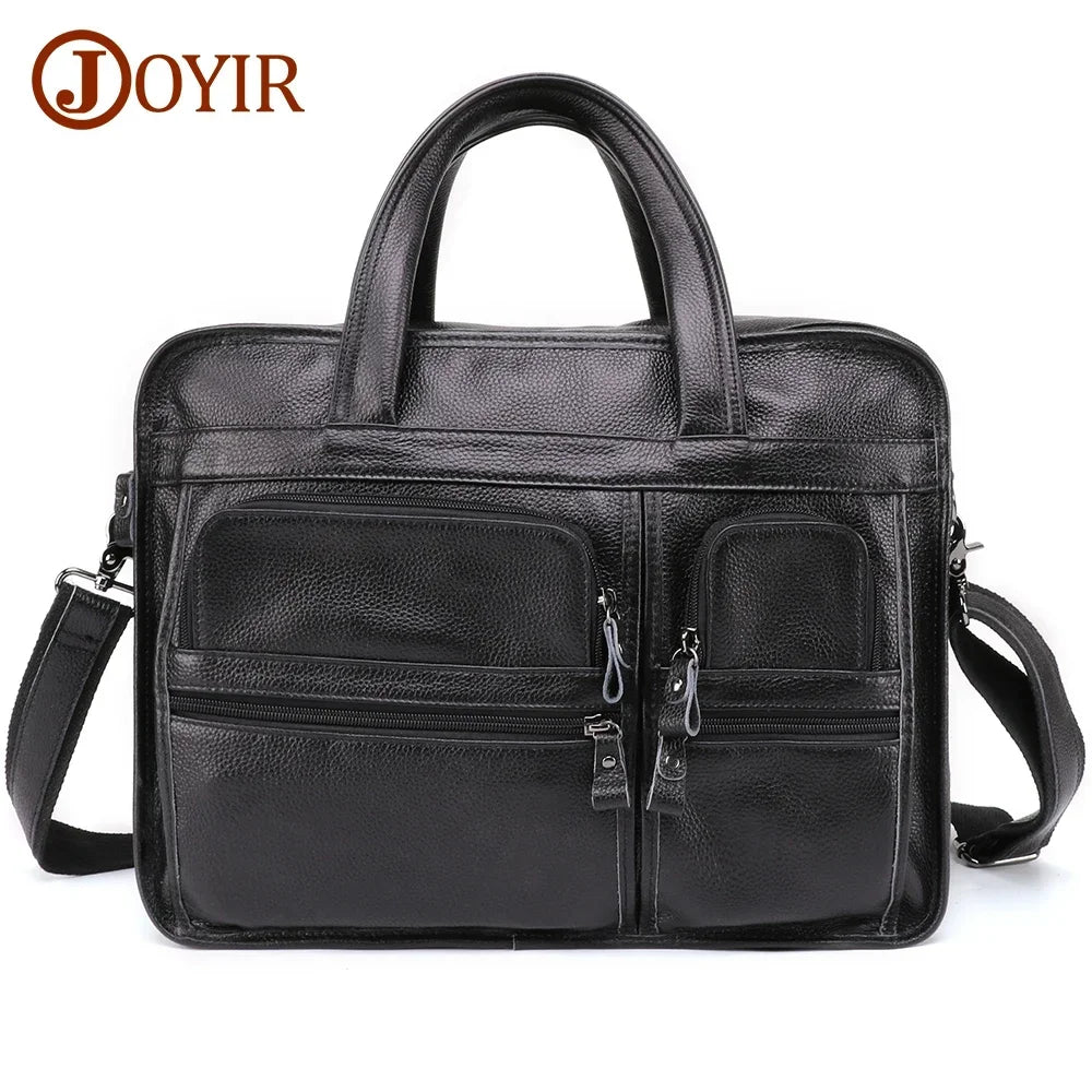 Genuine Leather Men's Briefcase - Laptop & Business Tote Bag - My Web Bazaar