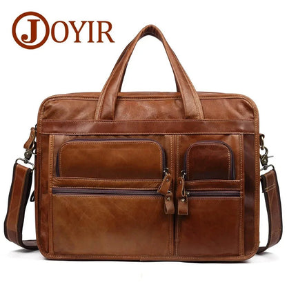 Genuine Leather Men's Briefcase - Laptop & Business Tote Bag - My Web Bazaar