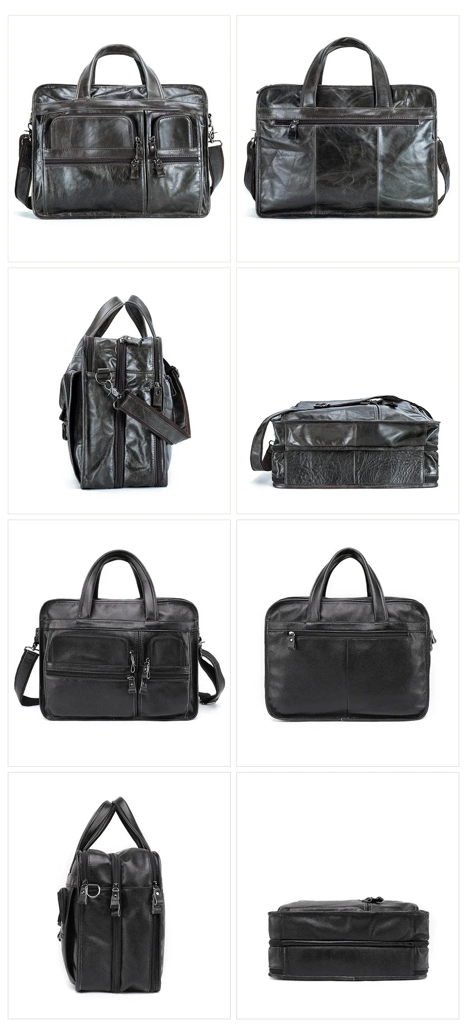 Genuine Leather Men's Briefcase - Laptop & Business Tote Bag - My Web Bazaar