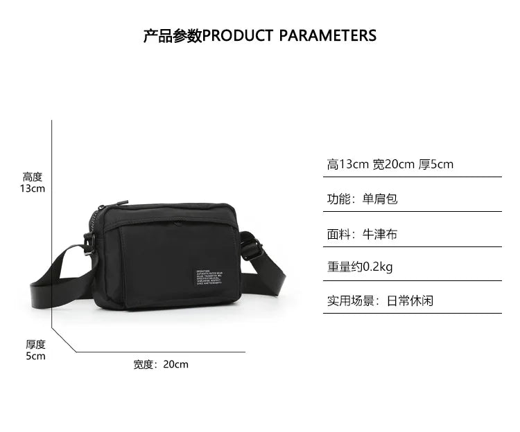 Japanese Nylon Travel Shoulder Man Bag Streetwear Style - My Web Bazaar