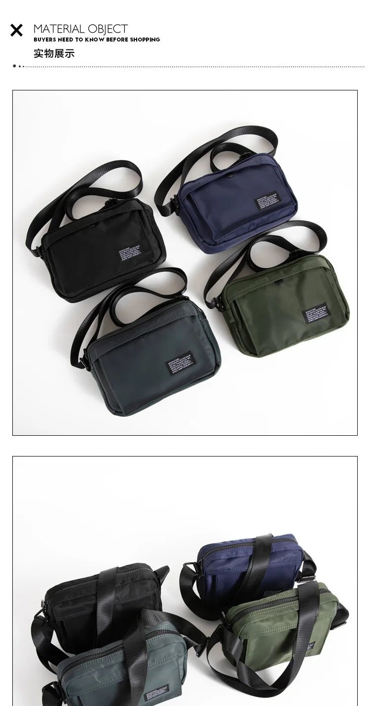 Japanese Nylon Travel Shoulder Man Bag Streetwear Style - My Web Bazaar