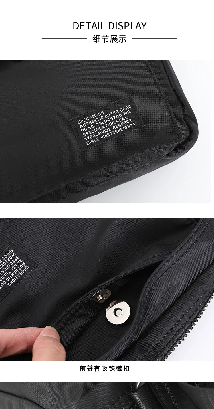 Japanese Nylon Travel Shoulder Man Bag Streetwear Style - My Web Bazaar