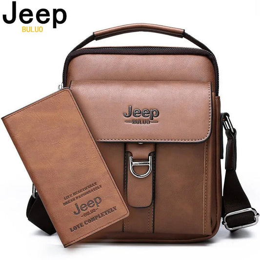 Jeepbuluo High - Quality Leather Crossbody Bag | Business & Casual Tote - My Web Bazaar