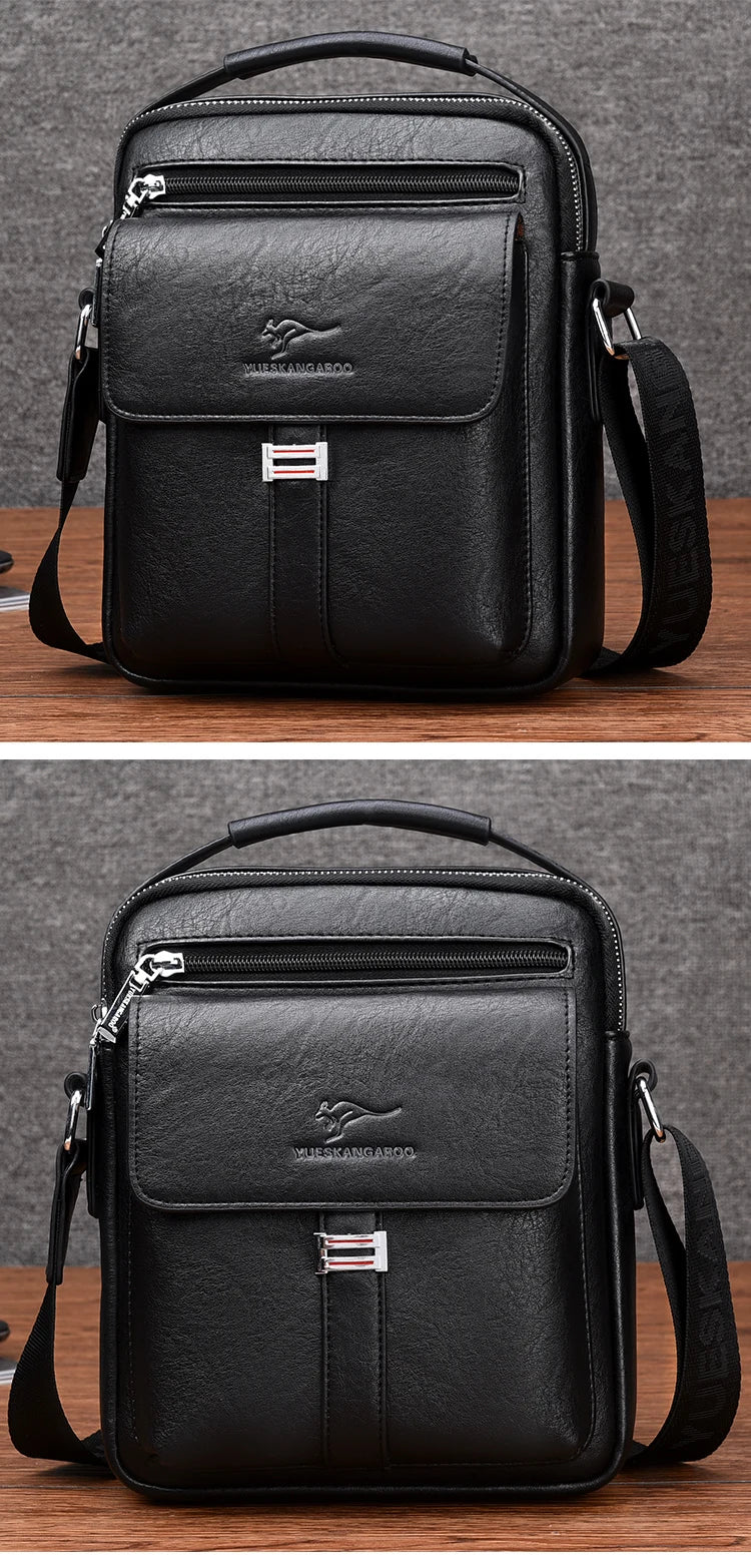 Kangaroo Luxury Brand Men's Shoulder Bag Vintage Messenger Bag Leather Handbag Split Leather Crossbody Bags For Men 2020 New - My Web Bazaar