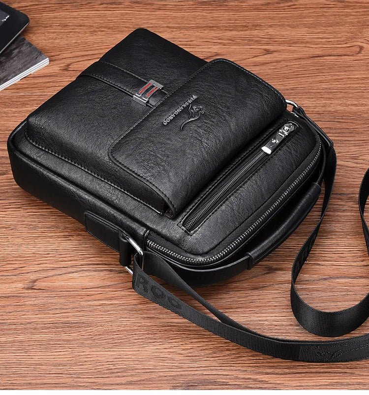 Kangaroo Luxury Brand Men's Shoulder Bag Vintage Messenger Bag Leather Handbag Split Leather Crossbody Bags For Men 2020 New - My Web Bazaar