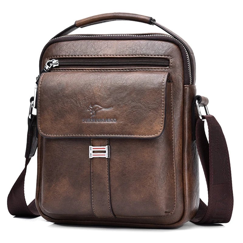 Kangaroo Luxury Brand Men's Shoulder Bag Vintage Messenger Bag Leather Handbag Split Leather Crossbody Bags For Men 2020 New - My Web Bazaar