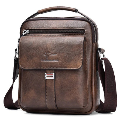 Kangaroo Luxury Brand Men's Shoulder Bag Vintage Messenger Bag Leather Handbag Split Leather Crossbody Bags For Men 2020 New - My Web Bazaar