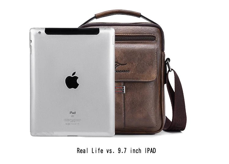 Kangaroo Luxury Brand Men's Shoulder Bag Vintage Messenger Bag Leather Handbag Split Leather Crossbody Bags For Men 2020 New - My Web Bazaar