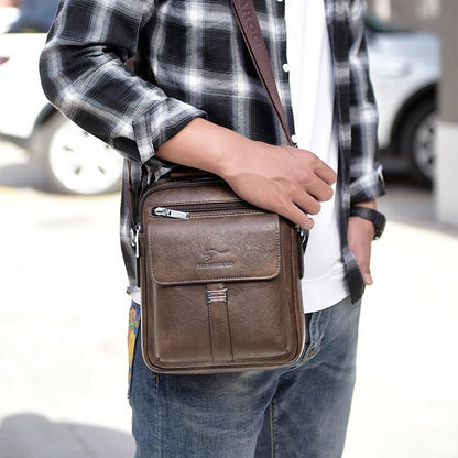 Kangaroo Luxury Brand Men's Shoulder Bag Vintage Messenger Bag Leather Handbag Split Leather Crossbody Bags For Men 2020 New - My Web Bazaar