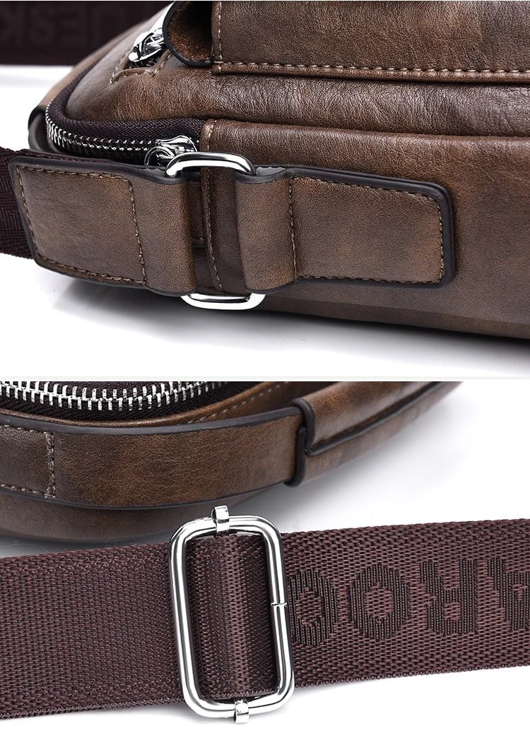 Kangaroo Luxury Brand Men's Shoulder Bag Vintage Messenger Bag Leather Handbag Split Leather Crossbody Bags For Men 2020 New - My Web Bazaar