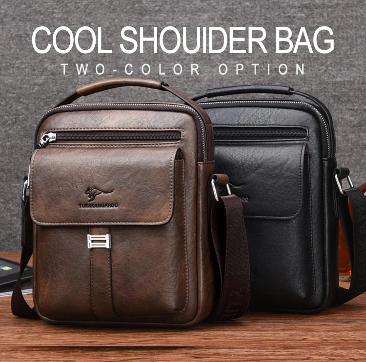 Kangaroo Luxury Brand Men's Shoulder Bag Vintage Messenger Bag Leather Handbag Split Leather Crossbody Bags For Men 2020 New - My Web Bazaar
