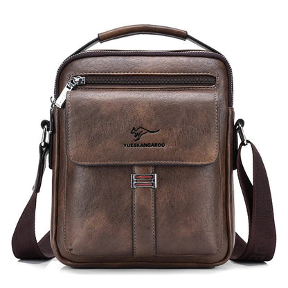 Kangaroo Luxury Brand Men's Shoulder Bag Vintage Messenger Bag Leather Handbag Split Leather Crossbody Bags For Men 2020 New - My Web Bazaar