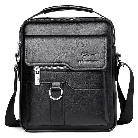 Kangaroo Luxury Vintage Leather Shoulder Bag for Men - Business Messenger Crossbody & Casual Fashion Handbag - My Web Bazaar