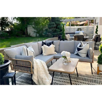 • 4-piece wicker patio conversation set
