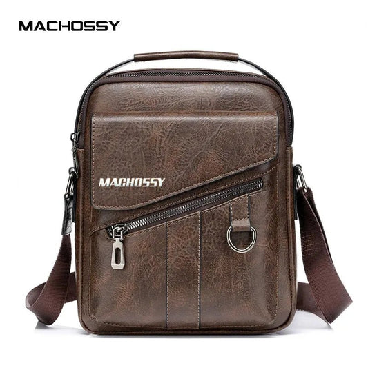 Luxury Brand Men Crossbody Messenger Bags Business Casual Handbag Spliter Leather Shoulder Bag Large Capacity for Mens - My Web Bazaar