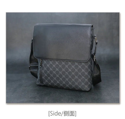 Luxury Brand PU Leather Shoulder Bag For Men Business Crossbody High Quality Casual Small Flap Messenger IPAD - My Web Bazaar