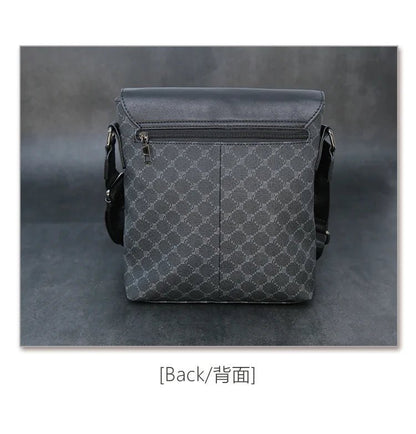 Luxury Brand PU Leather Shoulder Bag For Men Business Crossbody High Quality Casual Small Flap Messenger IPAD - My Web Bazaar