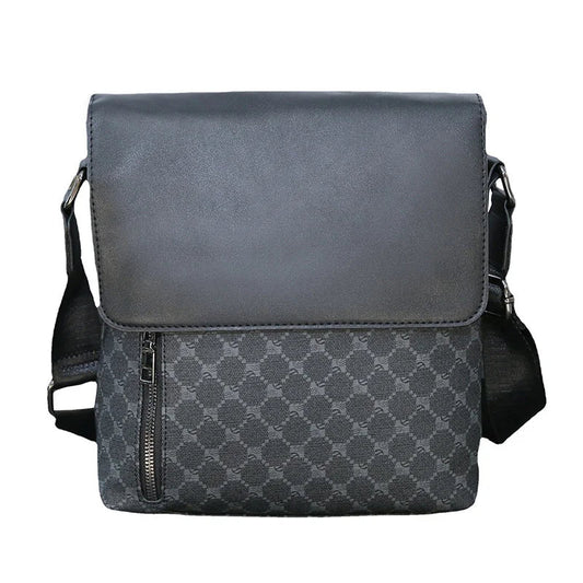 Luxury Brand PU Leather Shoulder Bag For Men Business Crossbody High Quality Casual Small Flap Messenger IPAD - My Web Bazaar