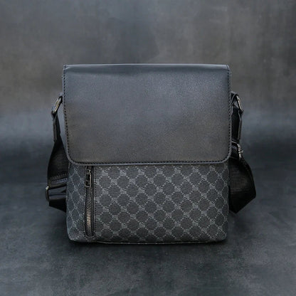 Luxury Brand PU Leather Shoulder Bag For Men Business Crossbody High Quality Casual Small Flap Messenger IPAD - My Web Bazaar