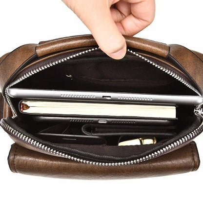 Luxury Brand Vintage Messenger Men Leather Shoulder Small Crossbody Bag Male Side Bag Office Business Handbag - My Web Bazaar