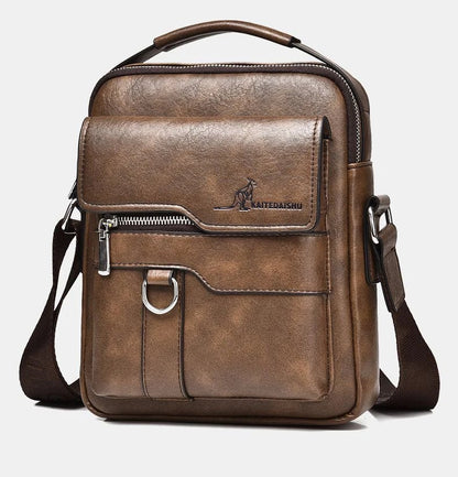 Luxury Brand Vintage Messenger Men Leather Shoulder Small Crossbody Bag Male Side Bag Office Business Handbag - My Web Bazaar