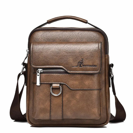 Luxury Brand Vintage Messenger Men Leather Shoulder Small Crossbody Bag Male Side Bag Office Business Handbag - My Web Bazaar