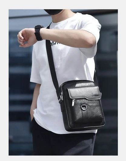 Luxury Brand Vintage Messenger Men Leather Shoulder Small Crossbody Bag Male Side Bag Office Business Handbag - My Web Bazaar