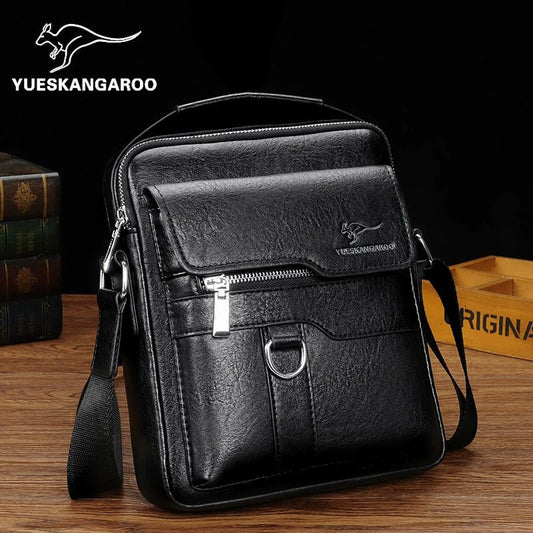 Mackangaroo Leather Casual Vertical Men's Bag - My Web Bazaar